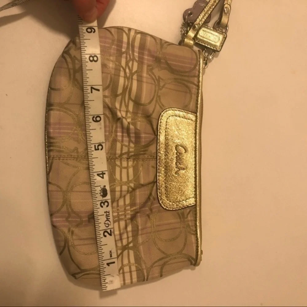Coach lavender purple wristlet bag